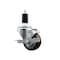 Service Caster 3'' Maroon Poly Swivel 1-3/8'' Expanding Stem Caster with Brake SCC-EX20S314-PPUB-MRN-TLB-138 - alternate 1